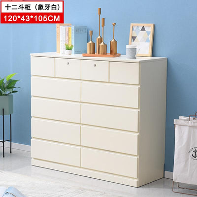 European-style Solid Wood Modern Light Luxury Bedroom Chest of Drawers Simple White Living Room