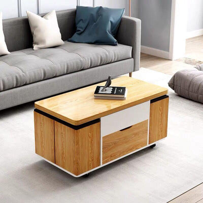 Simple Lifting Tea Table Dual-use Living Room Small Multi-functional Folding Coffee Table Telescopic