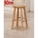 Solid Wood High Chair Fashion Home Chair Baby Booster Seat Creative Small Round Stool with Footrest