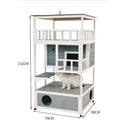 RUNPET Wooden Cat Cage Villa Solid Wood Cat House Oversized Free Space Cat Cabinet