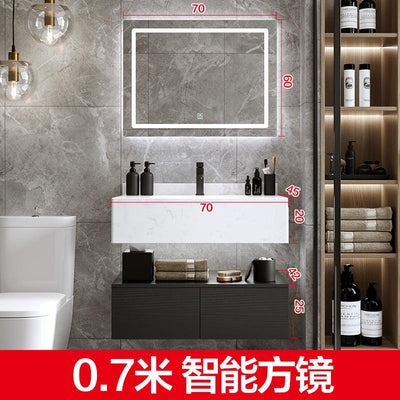 Marble Bathroom Cabinet Combination Intelligent Modern Simple Toilet Light Luxury Sink Wash Face