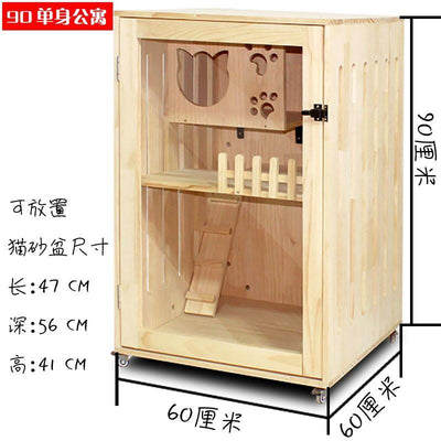 Family Luxury Cage Wooden House Cat Cabinet