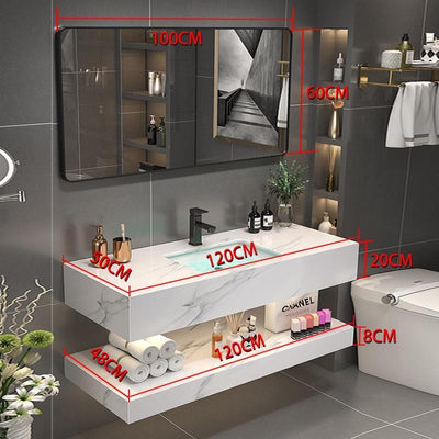 Zcm Modern Simple Bathroom Cabinet Combination Bathroom Set Bathroom Marble Wash Stand Wash Basin