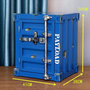 Side Table Industrial Style Container Wrought Iron Bedside Table Decorative Storage Cabinet Bedroom