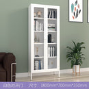 Bookshelf Cabinet Living Room Dustproof Bookshelf Wrought Iron Glass Door Bookcase Home Floor