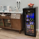 Bar Single Door Small Refrigerator Home Living Room Office Transparent Beverage Fresh Tea 118l