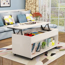 Lifting Foldable Coffee Table Living Room Dual-purpose Integrated Folding Telescopic Dining Table