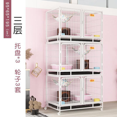 RUNPET Cat Cage Cat Cage Breeding Cage Three-tier Breeding Cage Cat Villa Pet Shop Cat House