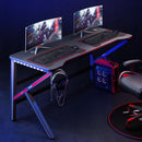 【2022 NEW】E-sports Gaming Table Computer Table With RGB Lighting Home Ergonomic Study Table Study