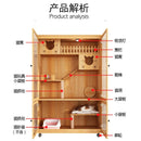 Pet Cage Villa Luxury Three-story Cat Villa Display Cabinet Household Solid Wood Pet House Nest