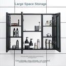 Bathroom Mirror Cabinet Wall Mounted Aluminum Alloy Toilet Mirror Wall Mounted Storage Box with