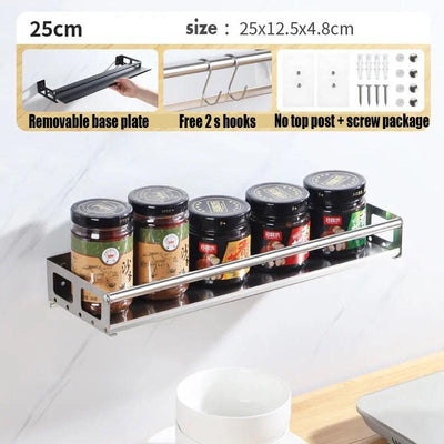 Kitchen Rack 2-3 Layers Of Metal Spice Storage Rack Load-bearing 100kg Home Microwave Oven Shelve