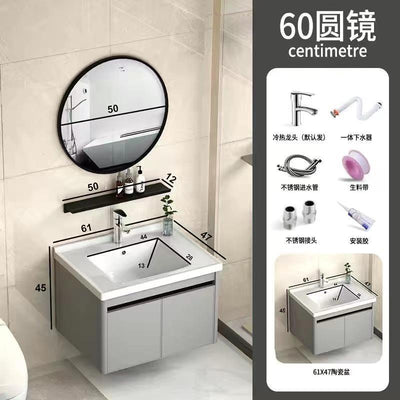 LAL Bathroom Cabinet With Mirror Cabinet Ceramic Basin Bathroom Vanity Cabinet Toilet Luxury Basin