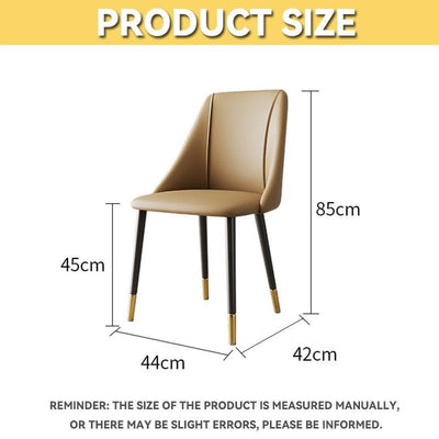 DF Dining Chair Nordic Stool Chair Back Rest Dining Chair PU Waterproof Wear Resistant Chair