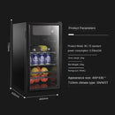 Bar Single Door Small Refrigerator Home Living Room Office Transparent Beverage Fresh Tea 118l