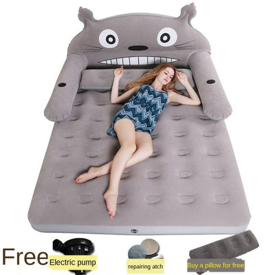 Mattress Single Household Double Inflatable Air Cushion Elevated Cartoon Cute Totoro Folding Lazy