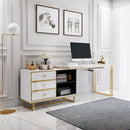 Nordic Corner Desk Bookshelf Combination Modern Minimalist Home Desktop Computer Table Bookcase