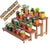 Solid Wood Flower Rack Ladder Succulent Plant Multi-storey Home/ Balcony Anticorrosive Room