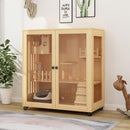 HERON Cat Cage Villa Solid Wood Luxury Home Cat Cabinet General Breeding Room Pet Room