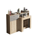 Folding Dining Household Small-sized Invisible Telescopic Solid Wood Space-saving Sideboard Table