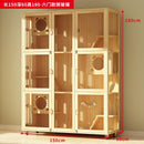 Pet Condo Cage Villa Luxury Double/Three-story Cat Villa Apartment Display Cabinet Household Solid