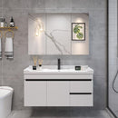 Nordic Solid Wood Bathroom Cabinet Combination Bathroom Washstand Washbasin Cabinet Small Family