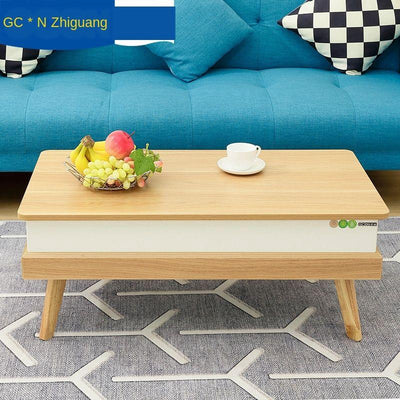 Nordic Tea Table Simple Small Family Tea Table Living Room Multi-functional Coffee Table Lift Table