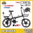 Forever Foldable Bicycle 16/20 Inch Double Shock Absorber Variable Speed Disc Brake Ultra-light