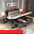 Nordic Bed Storage Cabinet Bed 1.35/1.5m/1.8M Bedroom Double Bed King Size with Side Drawer