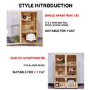 HOOOPET Cat Cage Solid Wood Cat Villa Household Luxury Three Floor Cat Cabinet Pet House