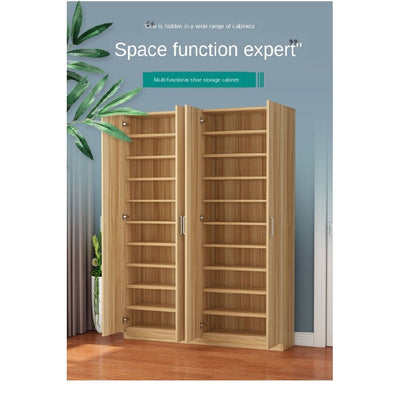 Simple Large Capacity Solid Wood Shoe Storage Multi-functional Hall Cabinet