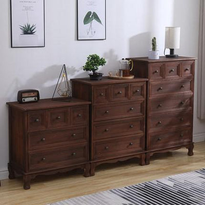 wood 🎉readystock🎉Solid chest of drawers, American storage locker, living room, bedroom, bedside