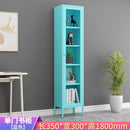 Bookshelf Cabinet Living Room Dustproof Bookshelf Wrought Iron Glass Door Bookcase Home Floor