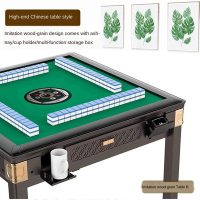 Full-automatic Dual-purpose Folding Electric Household Four-mouth Table Tea House Mute Mahjong