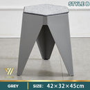 【BUY 3 GET 1 FREE】Stackable Small Stool Durable Solid Color Plastic Stool Thickened Dining Chair