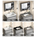 PYGH Italian Slate Bathroom Cabinet Thickened Aluminum Alloy Bathroom Vanity Cabinet Bathroom Smart