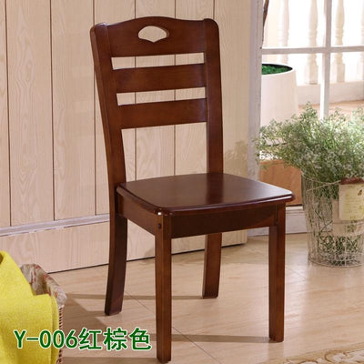 BEIMU Solid Wooden Dining Chair Family Hotel Restaurant Chair Log Chair