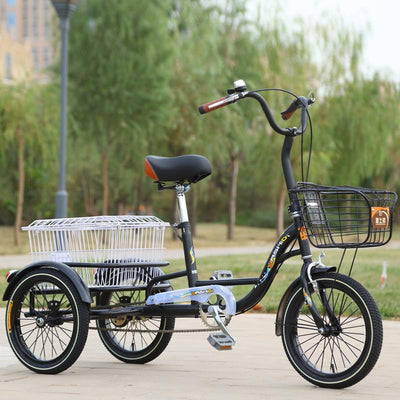 Yashidi🔥Tricycle Adult Bicycle Middle And Old Age Scooter Household Double Old Man Human Bike