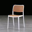 Plastic chair rattan chair household dining chair Nordic stackable armchair