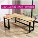 Computer table L-shaped desk space saving corner table solid wood writing desk study table