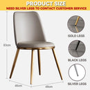 DF Nordic Dining Chair Gold Dining Chair Leather Leisure Chair Hotel Chair