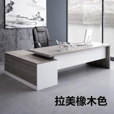 Office 2021 Single Table Boss's Simple Modern with Double Cabinet and Chair Combination President's