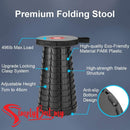 SENBIJU Telescopic Folding Stool Safety Portable Outdoor Foldable Stool Adjustable Retractable