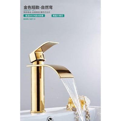 RUNZE Gold Basin Sink Hot & Cold Mixer Kitchen Faucet Brass Bathroom Water Tap Multi-styles To