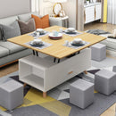 Multifunctional 3 In 1 Dining Table Home Folding Lifting Coffee Table Nordic Dual-purpose Telescopic