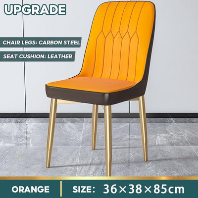 Nordic Flannel Dining Chair Living Room Leisure Chair Home Gold Leg Dining Chair Modern Hotel Chair