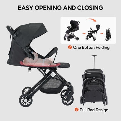 OSAD Baby Stroller Foldable Kids Travel Stroller Lightweight Compact Pram