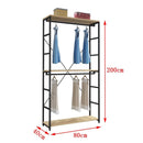 🔥🔥【Ready Stock】Bedroom Locker Cloakroom Double-decker Hanger Simple Style Home Open Floor-to-be