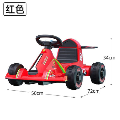 BabyDairy Kids Go-Kart Children's Electric Vehicle Four-wheel Drift Car Remote Control Toy Car 8-12