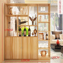 Solid Wood Storage Cabinet Hall Entrance Door Screen bookshelf Partition Space Saver Display Rack